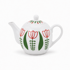 Tulip Pattern Ceramic Teapot