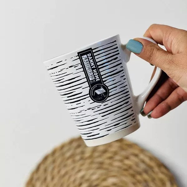 Black & White Porcelain Mugs - 2 | Full House Lebanon