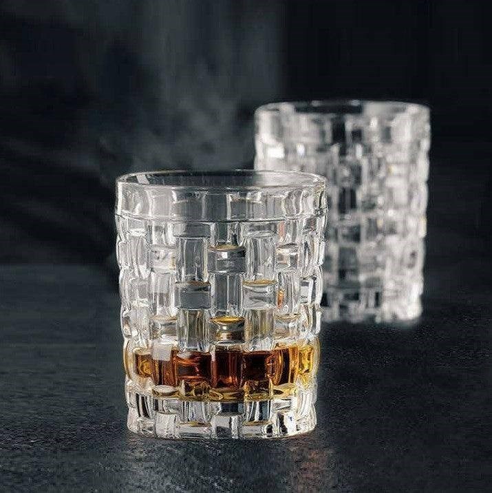 Grid-Design Glass Tumbler Set (6 Pcs) | Full House Lebanon
