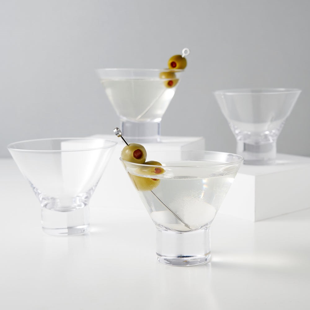 Crystal Stemless Martini Glasses | Full House Lebanon