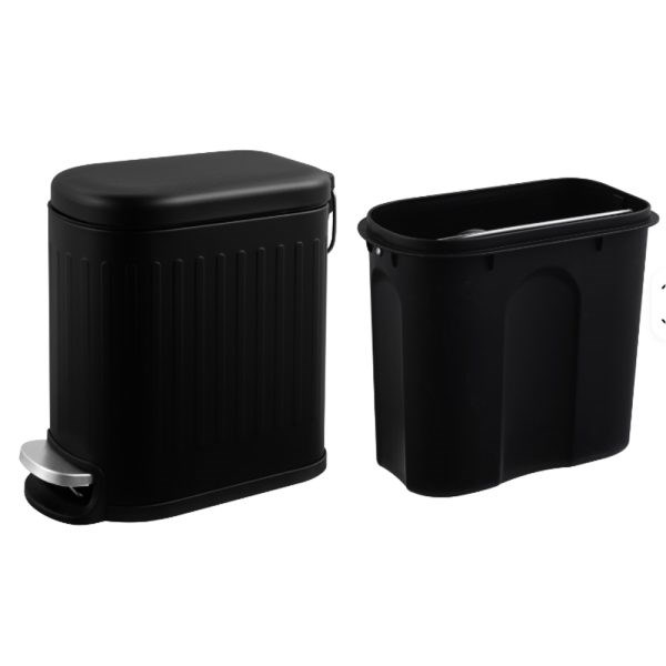 5-Liter Stainless Steel Trash Can with Lid and Pedal | Full House Lebanon