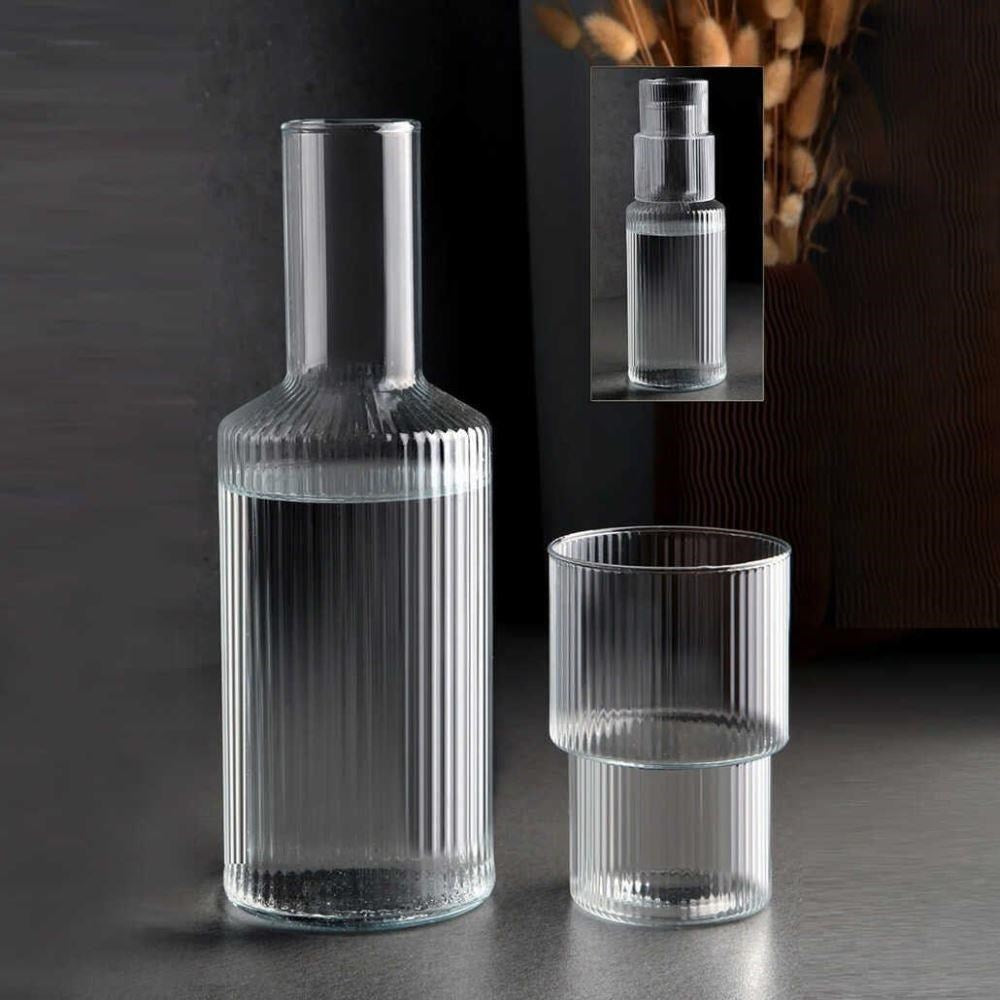 Ribbed Plastic Carafe  Set | Full House Lebanon
