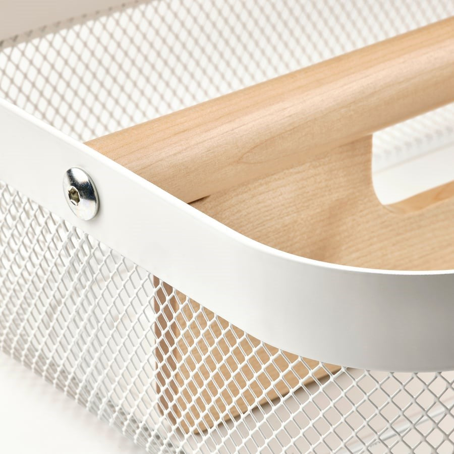 Metal Wire Mesh Basket with Wooden Handle | Full House Lebanon