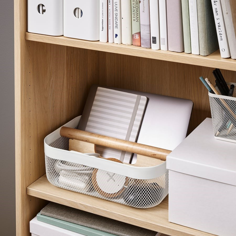 Metal Wire Mesh Basket with Wooden Handle | Full House Lebanon