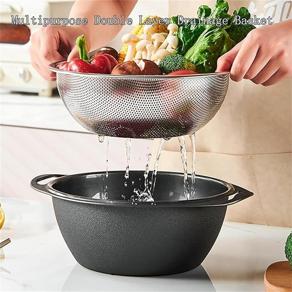 Dosthoff Stainless Steel Colander & Bowl Set - Large | Full House Lebanon